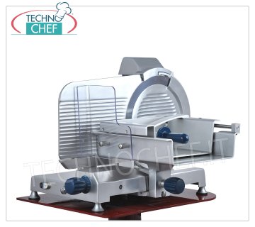 TECHNOCHEF - Cortafiambres vertical, transmisión por engranajes, cuchilla Ø 400 mm, Professional Cortafiambres vertical para carne en aleación de aluminio con transmisión por engranajes, diámetro hoja mm 400, peso 54 Kg, dim.mm 700x560x640h