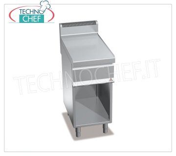 TECHNOCHEF - ENCIMERA NEUTRA sobre MUEBLE ABIERTO, 1 módulo de 400 mm, Mod.N7T4M ENCIMERA NEUTRA sobre MUEBLE ABIERTO, BERTOS, Línea MACROS 700, Serie WORKING, 1 módulo de 400 mm, Peso 24 Kg, dim.mm.400x700x900h