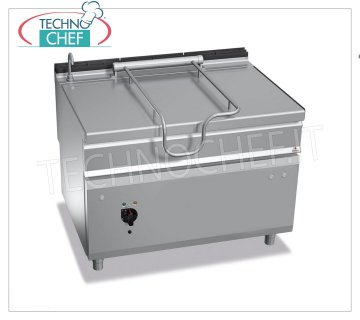 Technochef - Sartén Eléctrica, Volteo Motorizado, Capacidad lt.120, Mod.E9BR12/I+RM Sartén eléctrica basculante, BERTOS, Línea MAXIMA 900, Serie MAXI-120, con depósito de acero inoxidable de 120 l, basculante motorizado, V.400/3+N, Kw.14,4, Peso 205 Kg, dim.mm.1200x900x900h