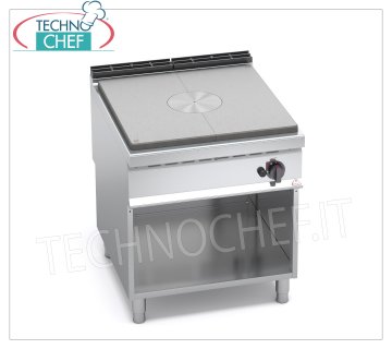 TECHNOCHEF - COCINA DE GAS SOBRE MUEBLE ABIERTO, mod. G9TPM COCINA A GAS SOBRE ARMARIO ABIERTO, Línea BERTOS MAXIMA 900, Serie ALTA POTENCIA, potencia térmica Kw 13,00, Peso 157 kg, dim.mm.800x900x900h