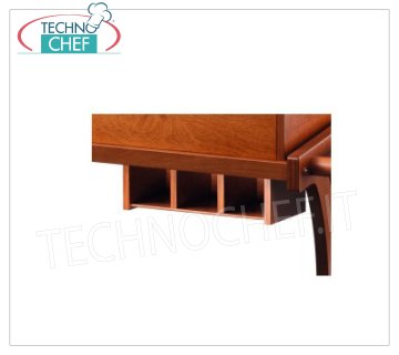 Cajón para cubiertos de 3 compartimentos en color nogal