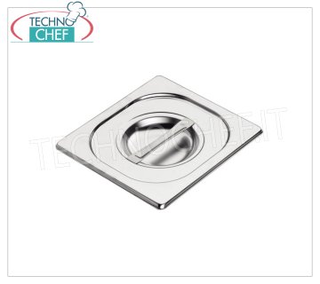 Tapa de acero inoxidable 18/10 con asa para contenedor GN 1/6