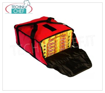 Technochef - Bolsa térmica para transportar hasta 4 cajas de pizza Ø 40 cm o 5 cajas de pizza Ø 36 cm Bolsa térmica para transportar hasta 4 cajas de pizza Ø 40 cm o 5 cajas de pizza Ø 36 cm - medidas exteriores mm.430x420x200h