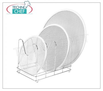 El estante de mesa la mesa de pizza-pastelería, el arte 41771-96 Soporte horizontal para mesa de pizza para 96 pantallas, en acero inoxidable, capacidad 96 pantallas