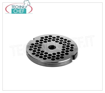 MOLDURA PERFORADA DE ACERO INOXIDABLE 304 para PICADORA DE CARNE Tipo 32 Placa de molde de acero inoxidable para picadora de carne Tipo 32, con orificios de 8 mm de diámetro.