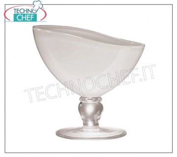 Copa de helado transparente baja y ancha Copa de helado diámetro 9x19h cm - vendido en cantidades de 6 piezas