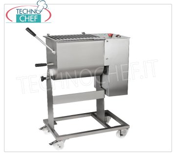 FIMAR - Batidora de carne de acero inoxidable, 1 pala, capacidad max cuba 50 Kg, mod.50C1PN Batidora de carne en acero inoxidable, con cubeta basculante de 50 Kg, pala desmontable, V.400/3, Kw.0,75, Peso 80 Kg, dim.mm.800x520x1020h