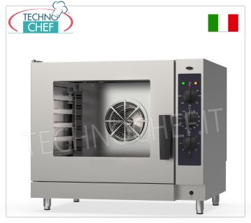 HORNO ELÉCTRICO DE CONVECCIÓN-VAPOR para 6 BANDEJAS GN1/1 (mm 325x530), dim.mm 860x710x740h