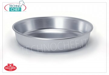 Ballarini - TORTA CÓNICA ALTA en Aluminio de 3 mm de espesor con BORDE, Profesional Molde alto cónico con borde, SERIE 7000, en ALUMINIO, diámetro 220 mm, alto 55 mm