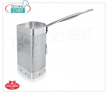 Ballarini Professionale - CESTA de aluminio 1/3, para cocina de pasta de 3 cestas, Ø 36 cm Cesta de aluminio 1/3 con gancho, Serie 7000, diámetro 360 mm, H 230 mm, para cocina de pasta 3 cestas Mod.7036.36