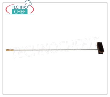 LILLY - Cepillo de fibra natural para horno, Mod. 70931 Cepillo de fibra natural para horno, con rascador de aluminio y mango de acero inoxidable, 165 cm.