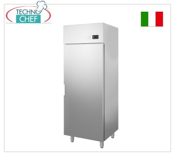 Technochef - Armario Frigorífico 1 Puerta, Profesional, Acero Inoxidable, 700 lt, Temp.0°/+8°C, Ventilado, Clase C Armario frigorífico 1 puerta, 700 lt, temp.0°/+8°C, Ventilado, Ecológico en Clase C, Gas R290, V.230/1, Kw 0,238, dim.mm.720x800x2020h