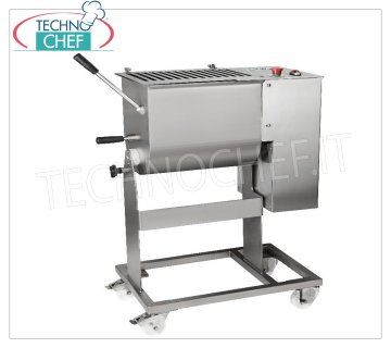 FIMAR - Batidora de carne de acero inoxidable, 1 pala, capacidad max cuba 75 Kg, mod.75C1PN Batidora de carne de acero inoxidable, con cubeta basculante de 75 Kg, cuchilla extraíble, V.400/3, Kw.1,5, Peso 85 Kg, dim.mm.980x520x1020h