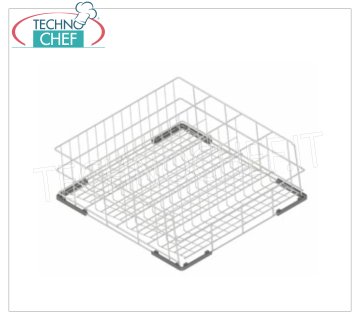 Botellero inclinado para copas de vino con 4 compartimentos, Ø máx. 120 mm, dimensiones 500x500x180 mm