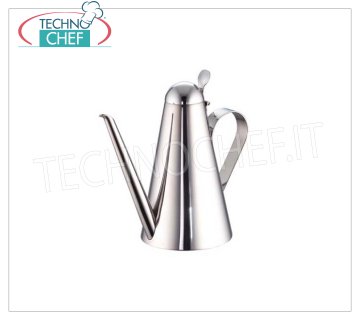 TECHNOCHEF - Vinagrera de acero inoxidable, lt.0,5, Mod.900 / 1 Engrasador de cocina en acero inoxidable 18/10, lt.0,5, h 17 cm.
