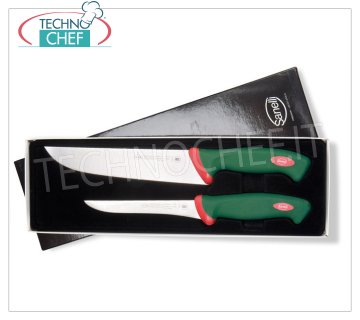 Sanelli - SET 2 CUCHILLOS PROFESIONALES PREMANA, Mod. 900602 Pack de 2 cuchillos, línea PREMANA PROFESSIONAL, compuesto por: CUCHILLO FRANCÉS 22 cm, CUCHILLO HUESO 16 cm.