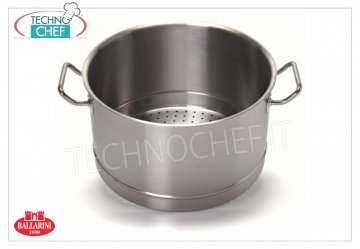 Ballarini Professionale - CESTA DE COCCIÓN AL VAPOR 2 asas en ACERO INOXIDABLE 18/10, Serie 9200 CESTA DE COCCIÓN AL VAPOR 2 asas, SERIE 9200, en ACERO INOXIDABLE 18/10, diámetro mm.280, altura mm.170