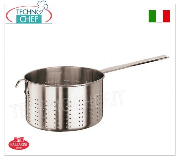 Ballarini Professionale - CALENTADOR DE MASA CILÍNDRICO 1 mango en ACERO INOX 18/10, Serie 9200 CALENTADOR DE MASA CILÍNDRICO 1 asa, SERIE 9000, en ACERO INOXIDABLE 18/10, diámetro 200 mm, alto 120 mm