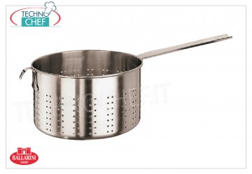 Ballarini Professionale - CALENTADOR DE PASTA CILÍNDRICO DE ACERO INOXIDABLE 18/10, Serie 9200 CALENTADOR DE PASTA CILÍNDRICO 1 asa, SERIE 9000, de ACERO INOXIDABLE 18/10, diámetro 200 mm, altura 120 mm