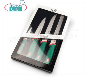 Sanelli - PACK CUCHILLOS DE COCINA PROFESIONALES 4 UDS PREMANA, Mod.909604