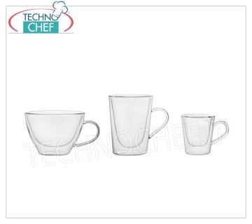 Café de cristal - tazas de capuchino TAZA DE CAFÉ, LUIGI BORMIOLI, Colección Duos Thermal