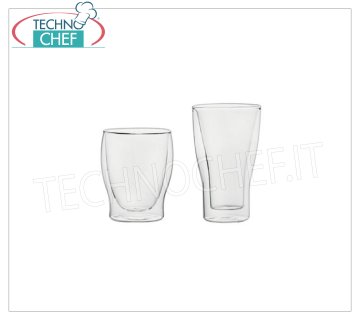 Café de cristal - tazas de capuchino VIDRIO, LUIGI BORMIOLI, Colección Duos Thermal