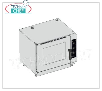 TECHNOCHEF - Hornos a gas vapor-convección para 6 bandejas GN 1/1 HORNO DE CONVENCIÓN A VAPOR A GAS para GASTRONOMÍA, capacidad 6 BANDEJAS GASTRO-NORM 1/1, versión con MANDOS ELECTROMECÁNICOS, V.230 / 1, Potencia Térmica Kw.10,0, Peso 102 Kg, Dim.mm.860x710x740h