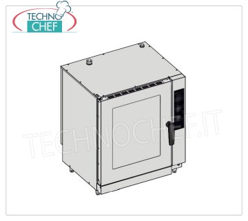 TECHNOCHEF - HORNO VENTILADO A GAS VAPOR POR CONVECCIÓN PARA 10 BANDEJAS GN 1/1 HORNO DE CONVENCIÓN A VAPOR A GAS VENTILADO para GASTRONOMÍA, capacidad 10 BANDEJAS GASTRO-NORM 1/1, versión con MANDOS ELECTROMECÁNICOS, V.230 / 1, Potencia Térmica Kw.19,0, Peso 127 Kg, Dim. Mm. 860x710x1020h