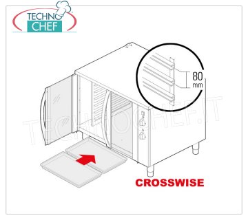 TECHNOCHEF - Armario fermentador para 14 bandejas de 600x400 mm ARMARIO INMUEBLE con 2 puertas de cristal para 14 BANDEJAS DE PASTELERÍA de 60x40 cm, con HUMIDIFICADOR apto como base para HORNOS de 3, 5 y 8 bandejas, V.230/1, Kw 2,6, Peso 83 Kg, dim.mm. 960x840x780h