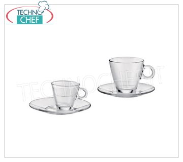 Café de cristal - tazas de capuchino