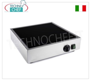 TECHNOCHEF - Calentador de Piadina Eléctrico Profesional en Vitrocerámica, Mod.999.1898