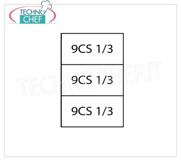 TECHNOCHEF - Juego de 3 cestos 1/3 para cuecepastas, Mod.9CP3