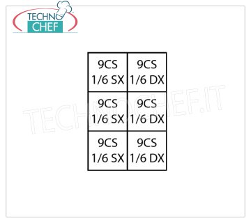 TECHNOCHEF - Juego de 6 cestos 1/6 para cocedores de pasta, Mod.9CP4
