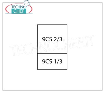 TECHNOCHEF - Set 1 Cesto 2/3 + 1 Cesto 1/3 para cocedor de pasta, Mod.9CP5