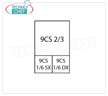 TECHNOCHEF - Set 1 Cesta 2/3 + 2 Cestas 1/6 para cocedor de pasta, Mod.9CP6