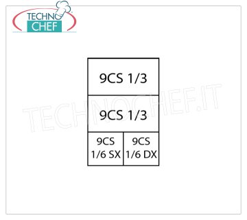 TECHNOCHEF - Juego de 2 cestos 1/3 + 2 cestos 1/6 para cocedores de pasta, Mod.9CP7