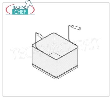 TECHNOCHEF - 1/2 canasta para cocina de pasta, Mod.9CS1 / 2 Cesta 1/2 dim.mm.290x240x200h, para Pasta 900 Line Pasta Cooker