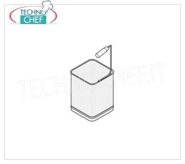 TECHNOCHEF - Canasta 1/6 LH para cocina de pasta, Mod.9CS1 / 6 SX Cesta 1/6 SX, dim.mm.140x140x200h, para Pasta Cooker Line 900