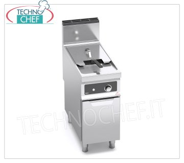 TECHNOCHEF - FREIDORA A GAS SOBRE ARMARIO, 1 TANQUE de 20 Lt., Mandos Electrónicos Bflex, Mod.9GL20M-BF FREIDORA A GAS en MÓVIL, BERTO'S, Línea MAXIMA 900, Serie TURBO, 1 TANQUE de 20 lts, Controles Electrónicos Bflex, potencia térmica Kw.17,5, Peso 59 Kg, dim.mm.400x900x900h