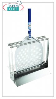 Palas para pizza, portacuchillas, accesorios Reposapiés en acero inoxidable, tamaño hasta 50, tenue. mm 530x160x390h