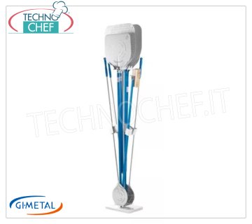 Gi-Metal - Pala, espátula y portaescobillas con base de mármol, 8 plazas - mod.AC-BS200 Portapalas autoportante con base de mármol, doble frente, capacidad 4 palas con mango máx 200 cm, 2 palas pequeñas y 2 cepillos, dim.cm 35x25x220h