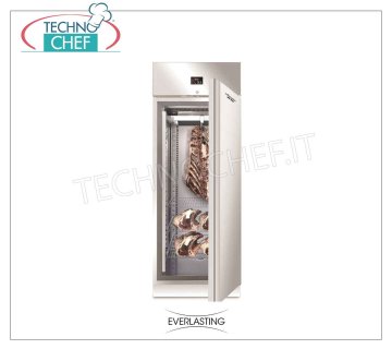 ARMARIO PARA COLAR CARNE en Acero Inoxidable 304, 1 Puerta, Temp. -2 ° / + 10 ° C, mod. CARNE STG 700 ARMARIO DE MADERA EN ACERO INOX 304, 1 PUERTA, Gas R 452a, Temp. -2 ° / + 10 ° C, Capacidad Kg.150, Dim.mm 750x850x2080h