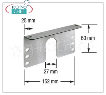 Technochef - Placas de fijación al techo, Cod. ADJANGLE Placas de montaje en techo angular, dim.mm.152x60h