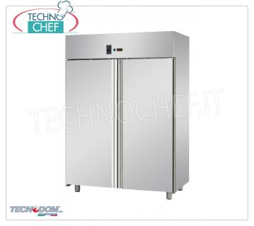 Mueble frigorífico pastelero 2 puertas, 1400 lt, temp. -2°+8°C. - profesional Mueble frigorífico pastelería 2 puertas, capacidad 1400 litros, temperatura de funcionamiento -2°/+8°C, refrigeración ventilada, bandejas pastelería 600x400 mm, V.230/1, Kw.0,57, peso 160 kg, dimensiones mm.1420x800x2030h