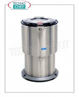 Vegetales lavadoras extractoras Centrifugadora para verduras en acero inoxidable, capacidad 45 litros, carga de producción 8 Kg, velocidad 450 rpm, V.400 / 3, Kw.0.25, Peso 80 Kg, dim.mm.550x630x890h