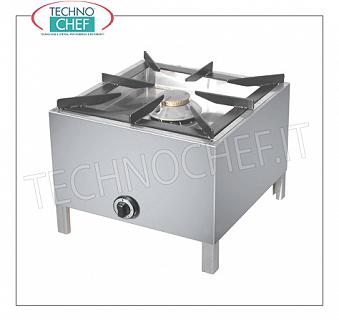 coockers de gas de suelo, 1 quemador 11 Kw Estufas de gas FLOOR profesional con desde 1 FIRE, quemador extraíble Kw.11,00, peso 21.40 kg, dim.mm.605x605x460h