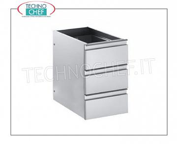 Kit de 3 cajones para mesas refrigeradas Mod.TN