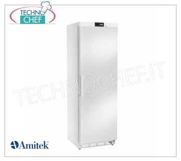 Amitek - Armario Frigorífico 1 Puerta, 350 lt., Estático, Temp.0°/+ 8°C, Clase C, mod. AKD400R Mueble Frigorífico 1 Puerta, Profesional, estructura externa en chapa blanca, parte interna en ABS, lt. 360, Temp.0°/+8°C, ECOLÓGICO en Clase C, Gas R600a, Estático con ventilador interno, V.230/1, Kw.0,130, Peso 69 Kg, dim.mm.600x600x1855h