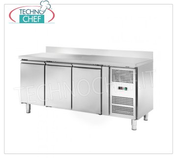 Frigorífico Mesa 3 Puertas y Protector, Temp.-2°/+8°C, lt.339, Ventilado, Clase C, mod.AKS3204TN