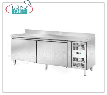 Refrigerador de 4 puertas de sobremesa y salpicadero, Temp. -2°/+8°C, 449 lt., Ventilado, Clase D, mod. AKS4204TN